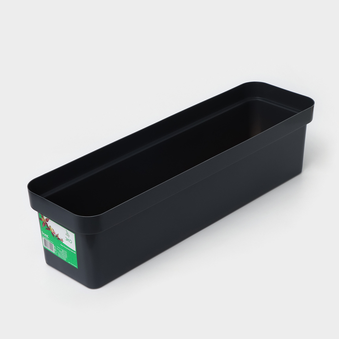 Ящик балконный 60 см "Эко", цвет темный гранит