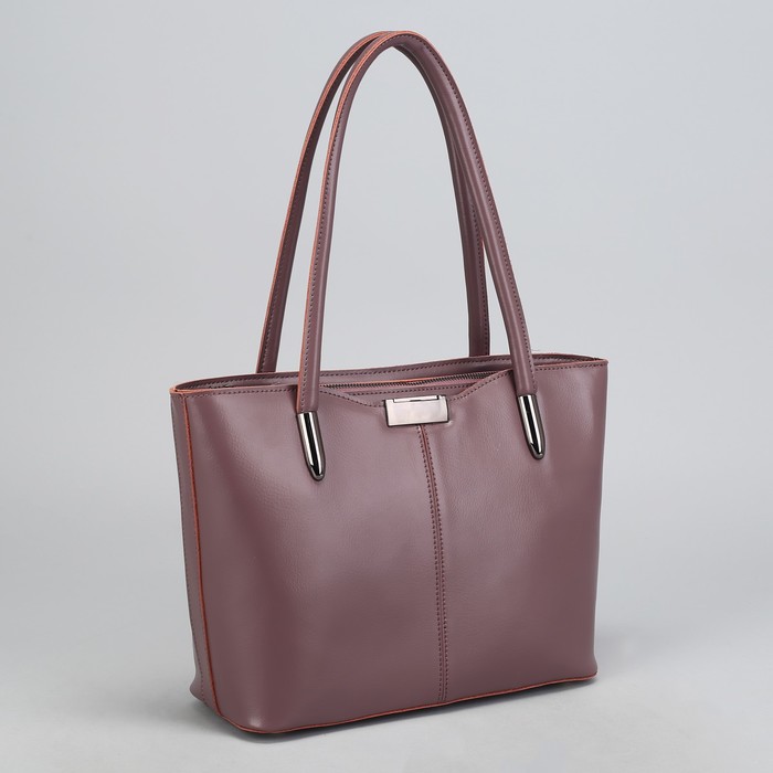 Сумка женская, отдел с перегородкой на молнии, 2 наружных кармана, цвет розовый