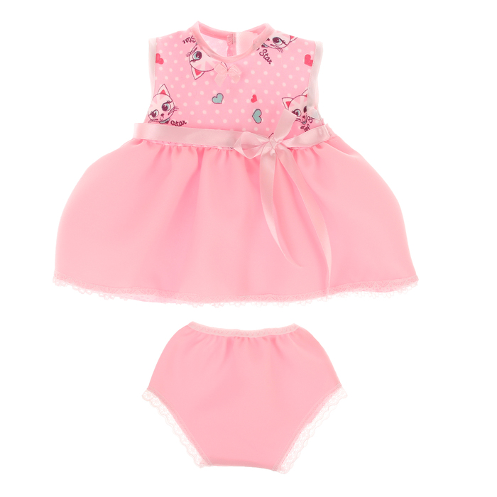 Одежда для пупса 45 см: платье, трусики, МИКС