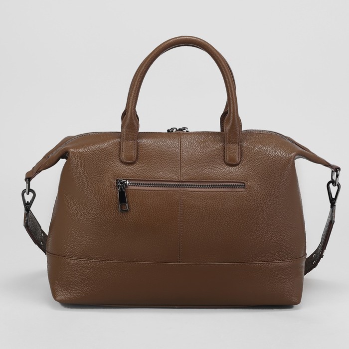 Сумка женская, отдел с перегородкой на молнии, наружный карман, длинный ремень, цвет хаки