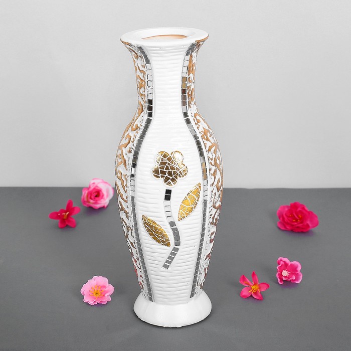 Ваза керамика "Эстетика" d-5. 10х27 см, кувшин, микс