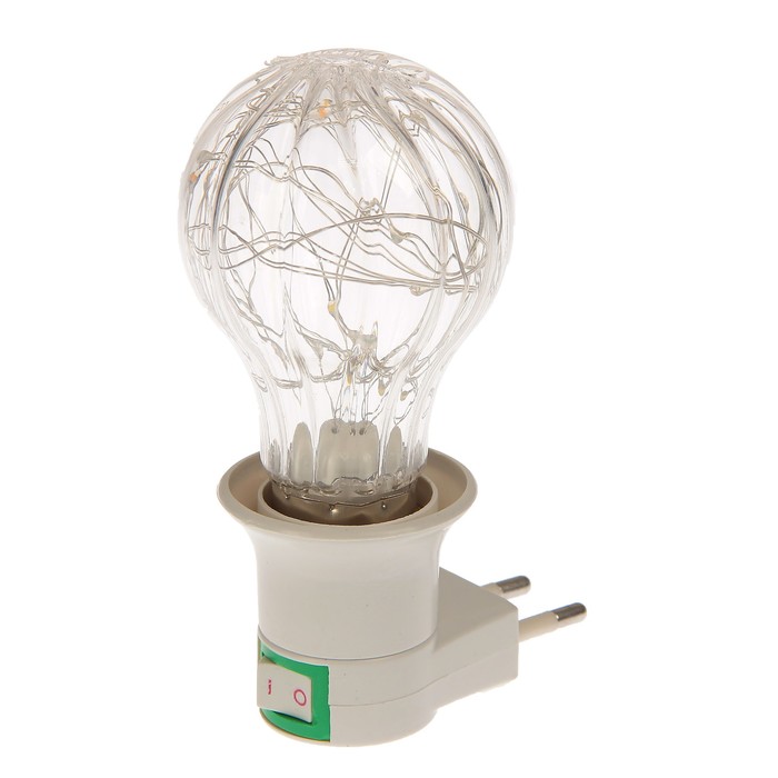 Ночник "Лампа" 0,1W LED (от 220V) 5,5x5,5x11,8 см