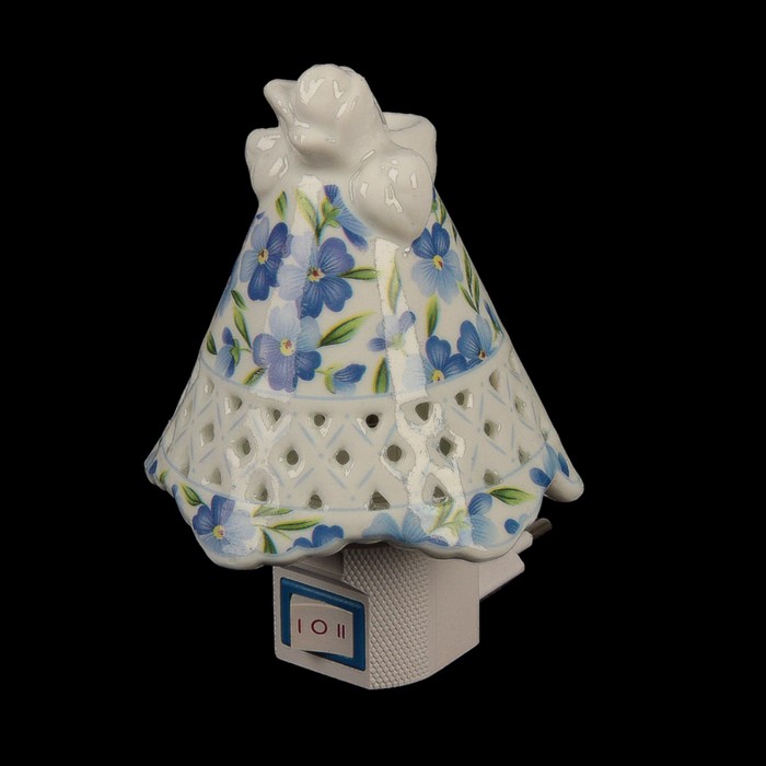 Ночник "Васильки" E12 (лампа в комплекте, от 220V) 8,5x7x12,5 см