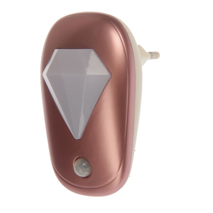 Ночник "Бриллиант" 0,1W LED (датчик освещ., от 220V) МИКС 3x5,5x9 см