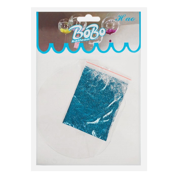 Набор "Шар прозрачный 12", крошка голубая