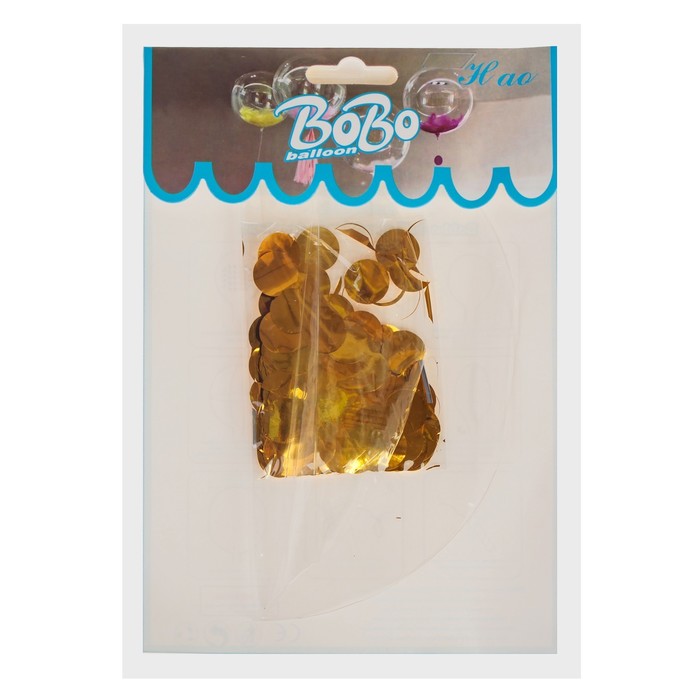 Набор "Шар прозрачный 18", конфетти круги золото