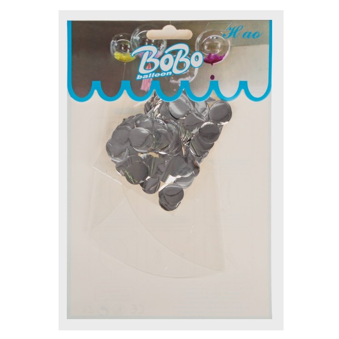 Набор "Шар прозрачный 18", конфетти круги серебро