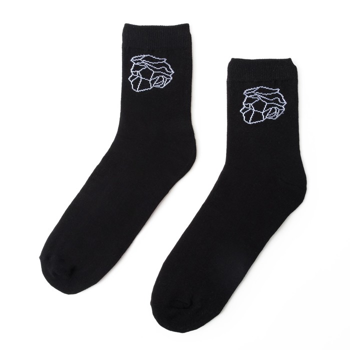 Носки мужские "Близнецы" черн. р-р 41-44 (27-29 см) 80% хл.,15% п/э, 5% эл.