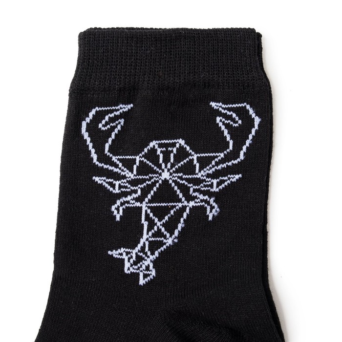 Носки мужские "Рак" черн. р-р 41-44 (27-29 см) 80% хл.,15% п/э, 5% эл.