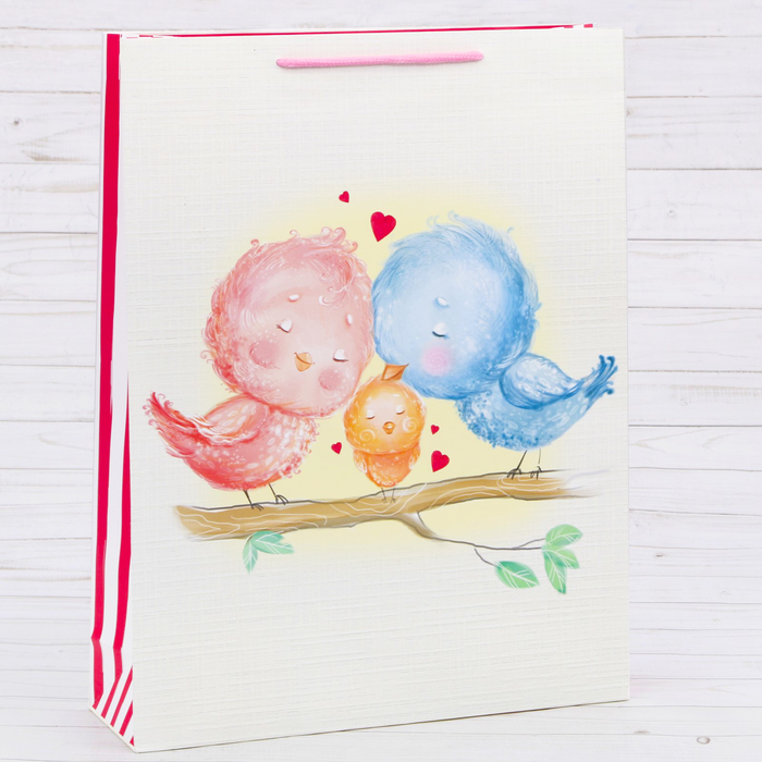 Пакет ламинированный вертикальный With love, ML 23 × 27 × 8 см