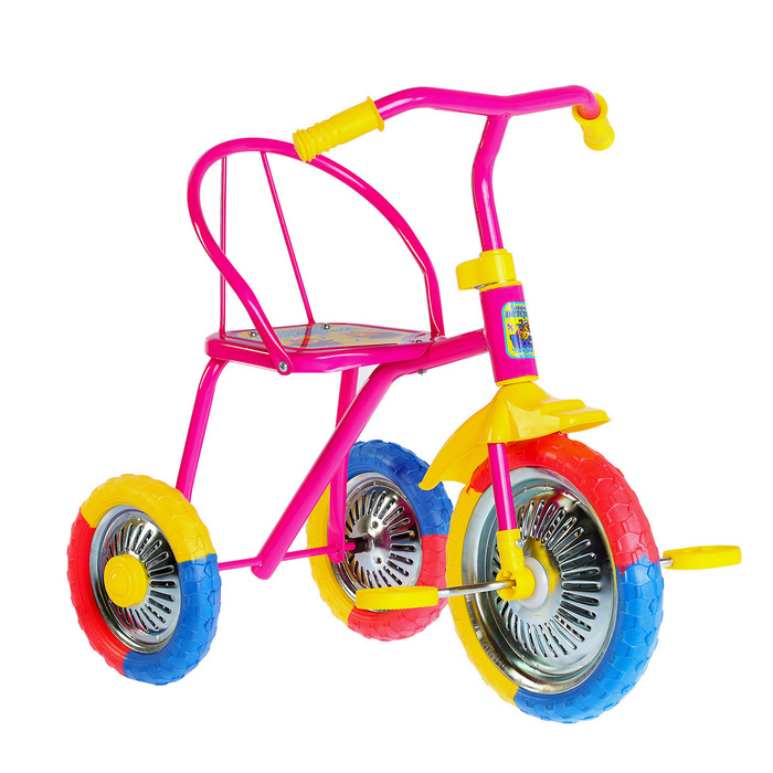 Велосипед трехколесный "Озорной ветерок", колеса 10" и 8", цвета микс