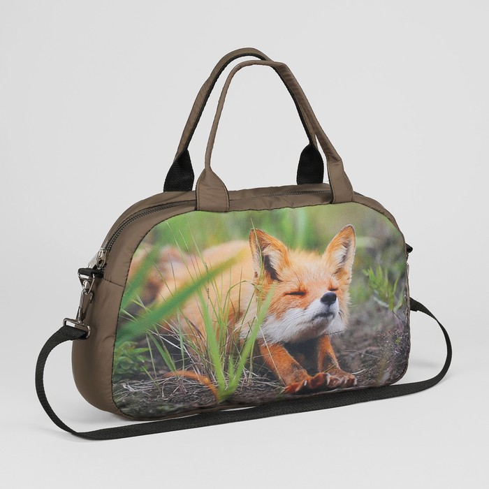 Сумка спортивная "Лисенок", отдел на молнии, наружный карман