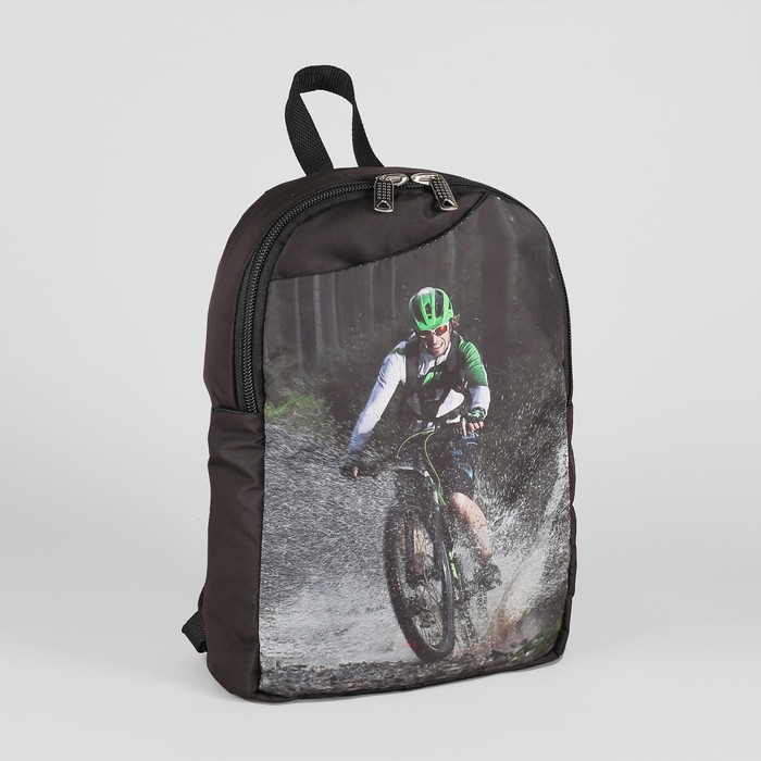 Сумка-рюкзак молодёжная "Велосипедист", отдел на молнии