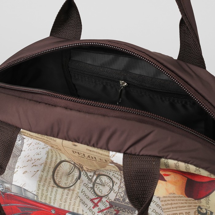 Сумка спорт №27, 38*15*24, отдел на молнии, н/карман, Красная машина