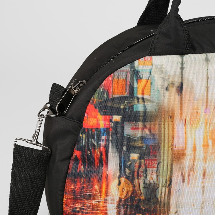 Сумка спортивная "Под дождем", отдел на молнии, наружный карман