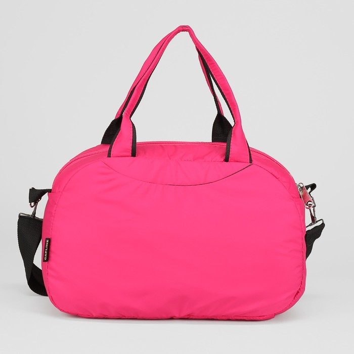 Сумка спорт №27, 38*15*24, отдел на молнии, н/карман, Гербера розовая