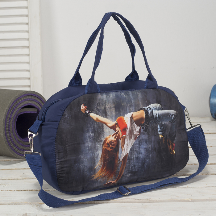 Сумка спортивная "Танцовщица", отдел на молнии, наружный карман