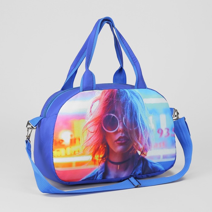 Сумка спортивная "Ультрамарин", отдел на молнии, наружный карман