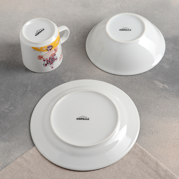 Набор посуды "Марципан. Принцесса", 3 предмета