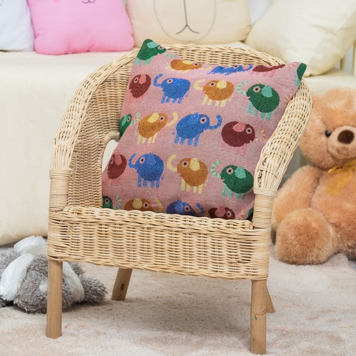 Наволочка декоративная "Этель" Небесные слоники 40х40 ± 2 см