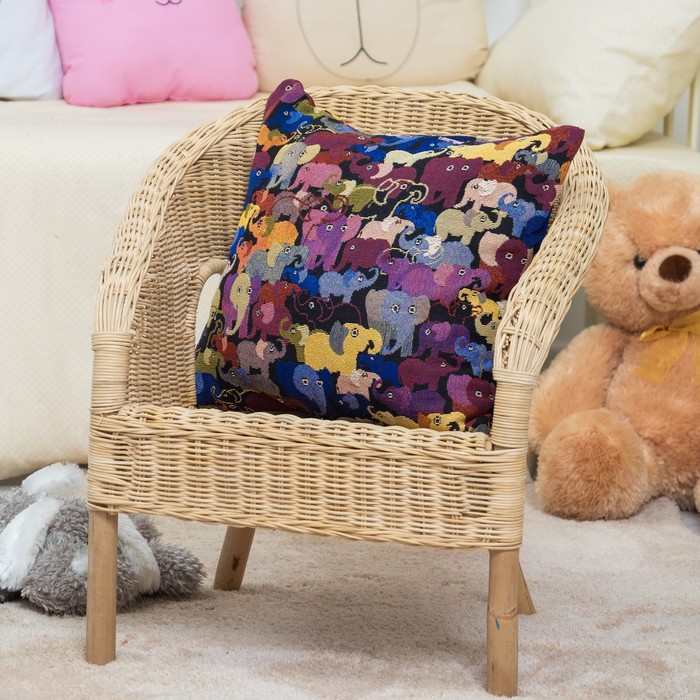 Наволочка декоративная "Этель" Радужные слоники 40х40 ± 2 см