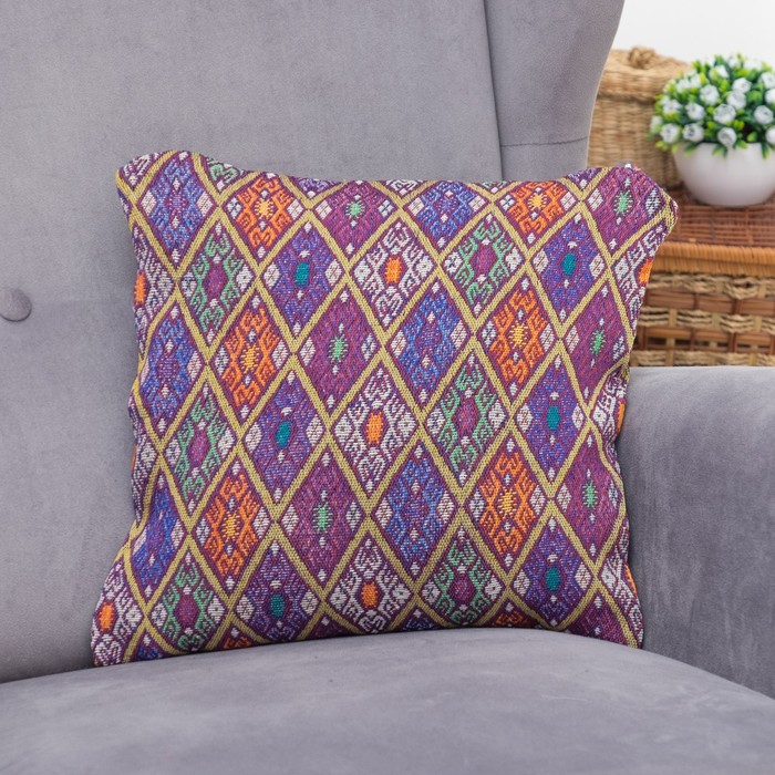 Наволочка декоративная "Этель" Орнамент 40х40 ± 2 см