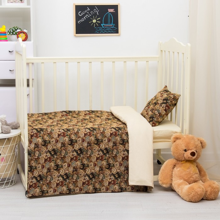 Покрывало гобеленовое "Этель" Медвежата 110х150 ± 2 см