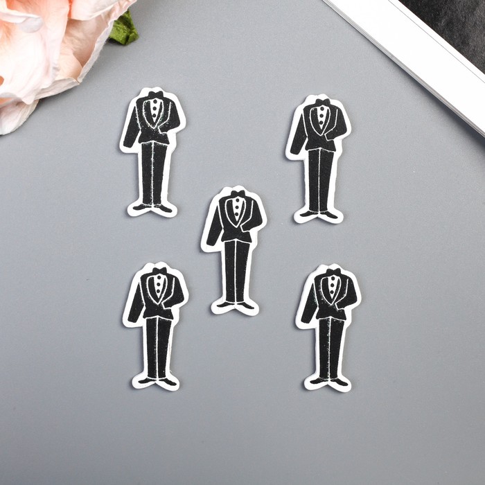 Декор для творчества дерево "Смокинг" набор 5 шт 4,2х2 см