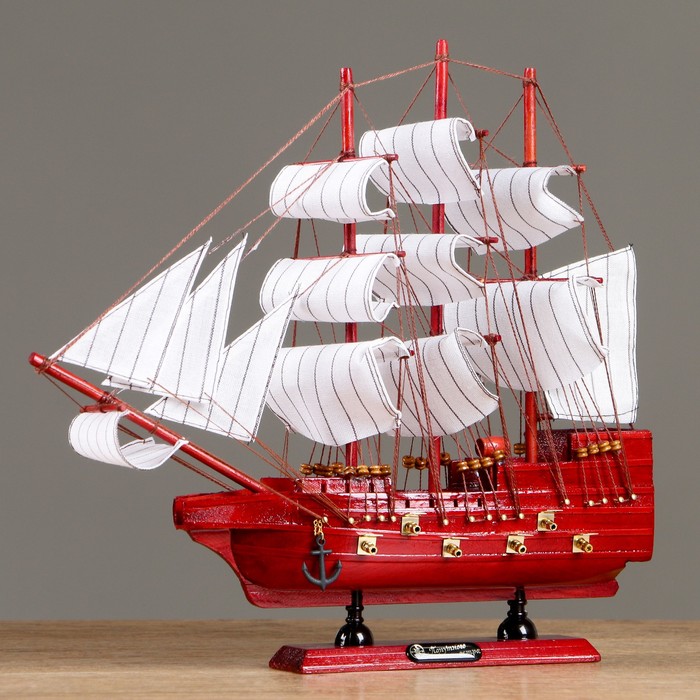 Корабль коричневый "Навстречу ветру", 30*32см