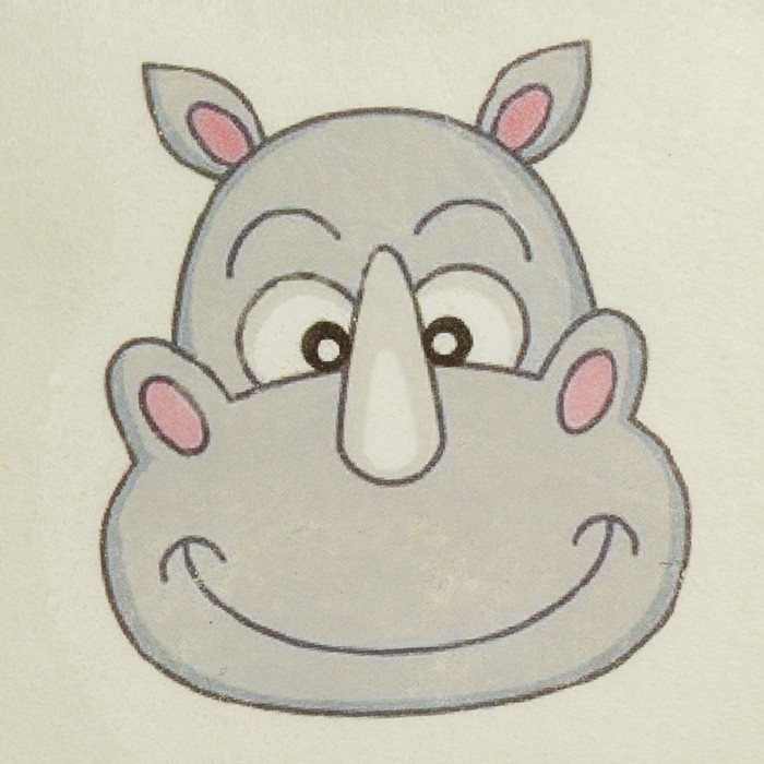 Шапка для бани и сауны детская с термопечатью "Носорог"