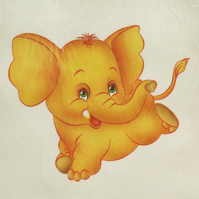 Шапка для бани и сауны детская с термопечатью "Жёлтый слон"