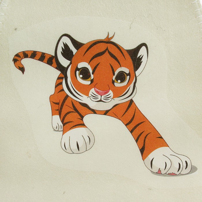 Шапка для бани и сауны детская с термопечатью "Тигр"