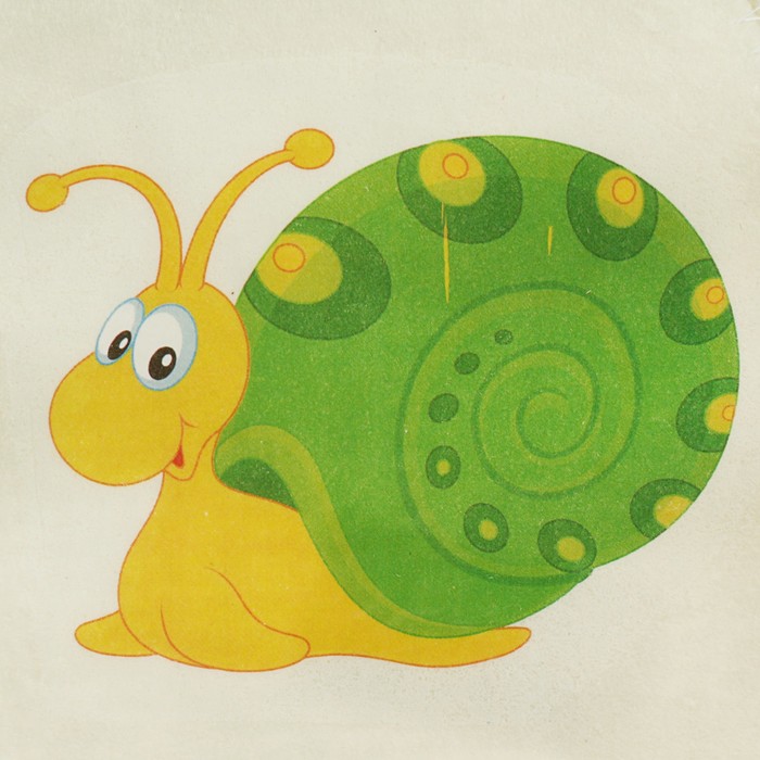 Шапка для бани и сауны детская с термопечатью "Улитка с зелёным панцырем"