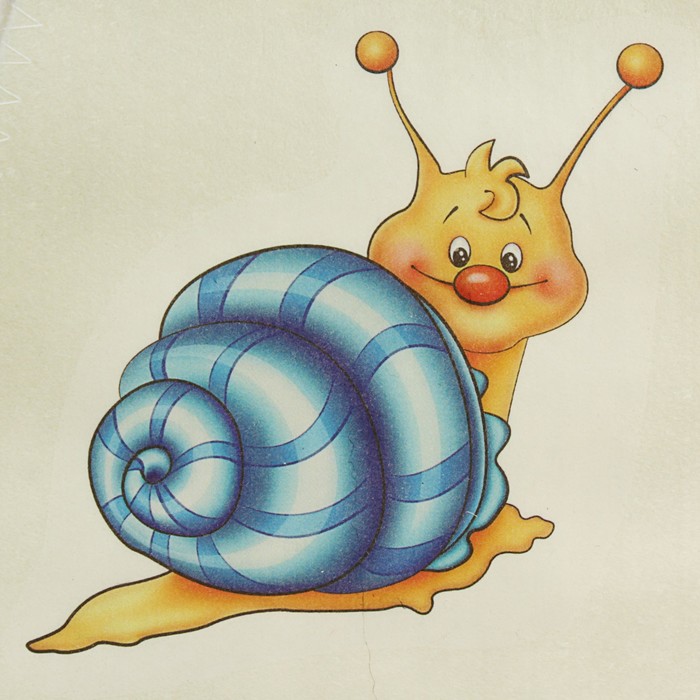 Шапка для бани и сауны детская с термопечатью "Улитка с синим панцырем"