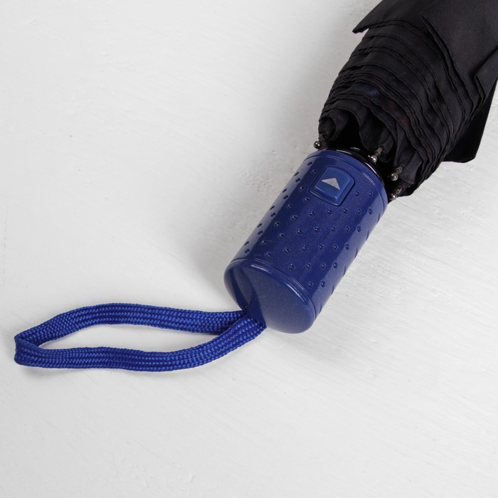 Зонт полуавтоматический "Бабочка на розах", R=49см, цвет синий/серый