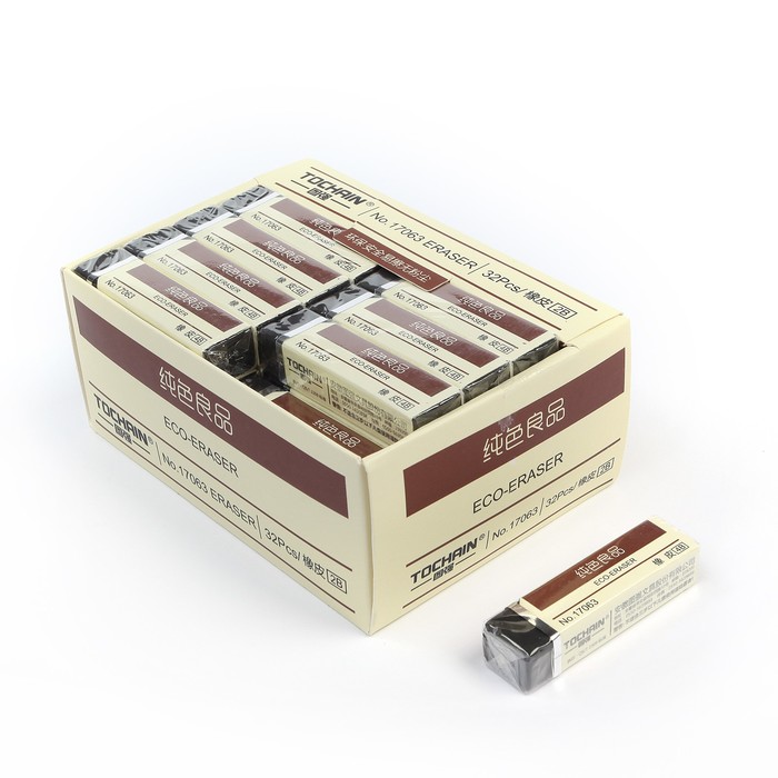 Ластик высокополимерный каучук прямоугольный черный