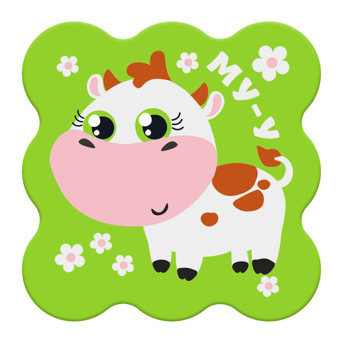 Мини-коврик для ванны на присосках «Коровка»