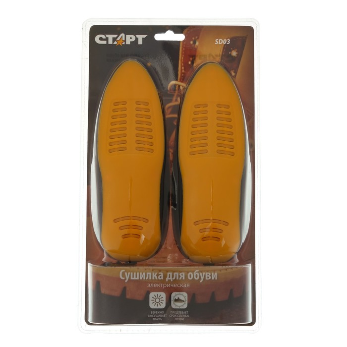 Сушилка для обуви "Старт" SD03, 16 Вт, арома-пластик, керамика, оранжево-черная
