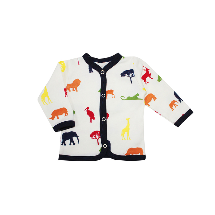 Кофточка детская "Африка", рост 62 см, цвет белый 7277