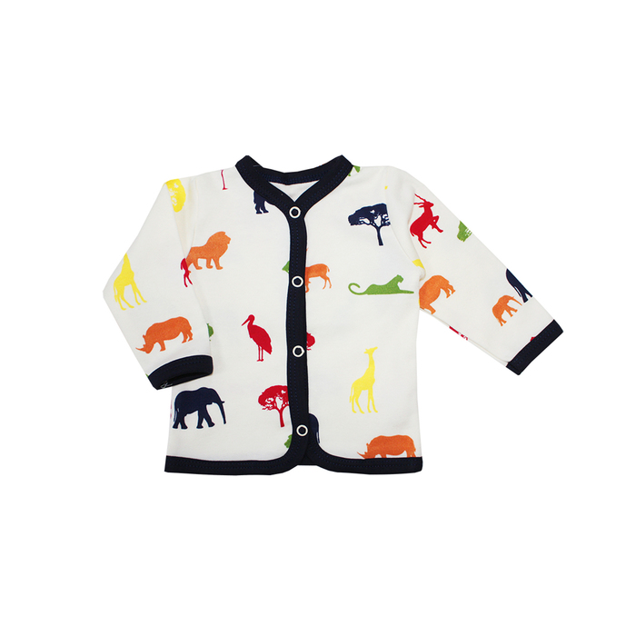 Кофточка детская "Африка", рост 74 см, цвет белый 7277