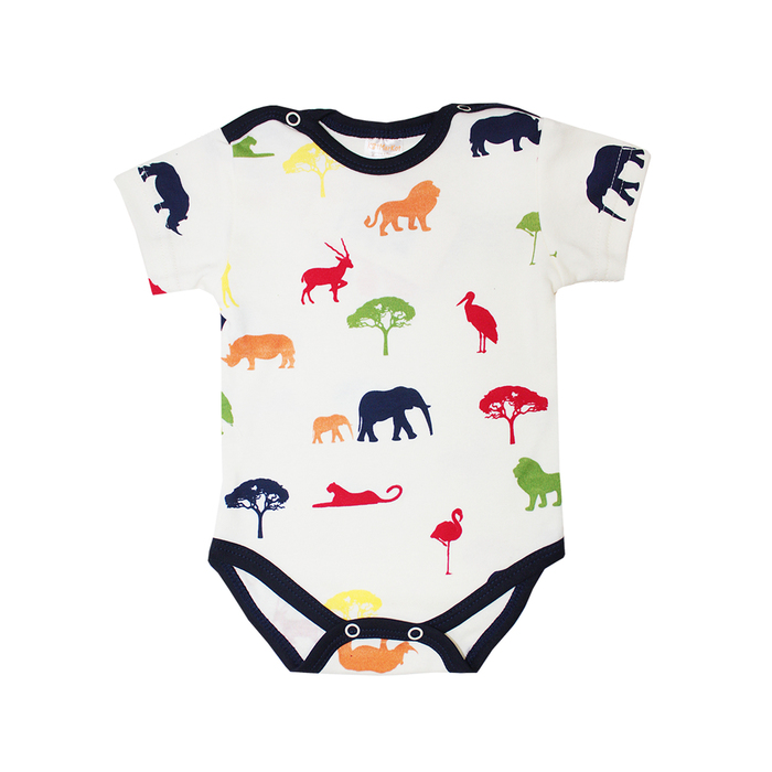 Боди детское "Африка", рост 56 см, цвет белый 9277