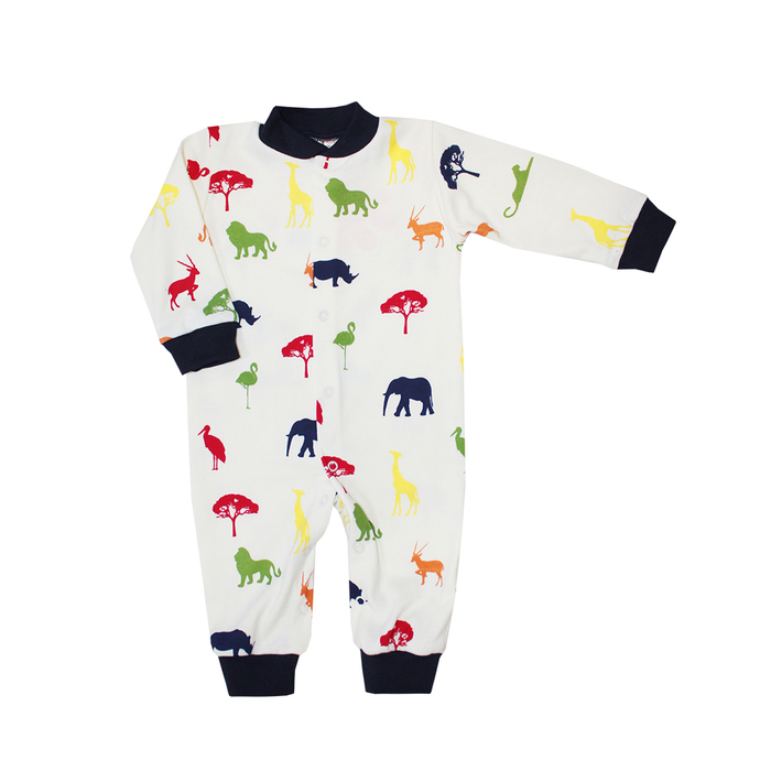 Комбинезон детский "Африка", рост 74 см, цвет синий 6077