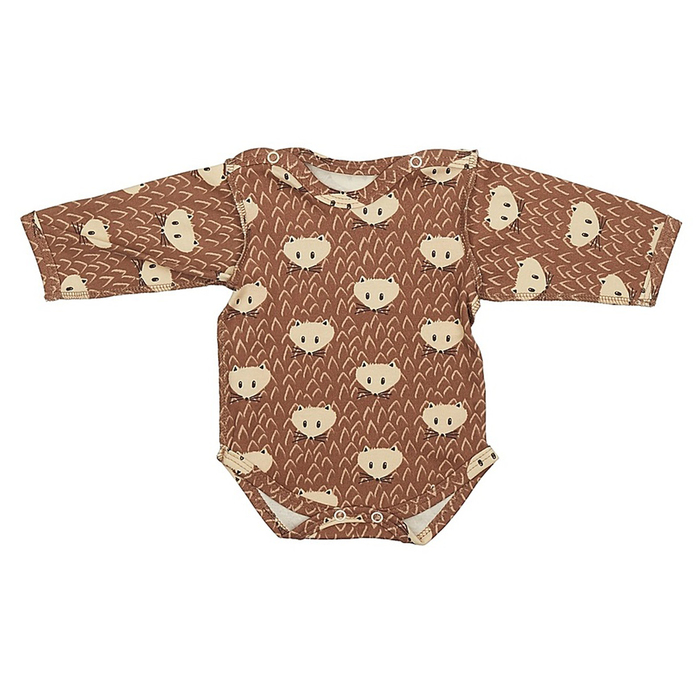 Боди детское "Горностай", рост 74 см, цвет коричневый 9723