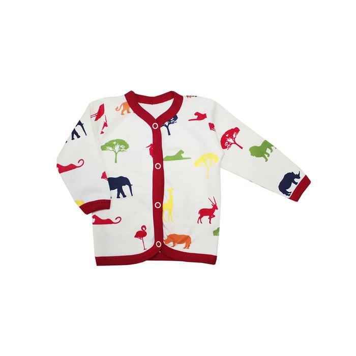 Кофточка детская "Африка", рост 56 см, цвет белый 7276