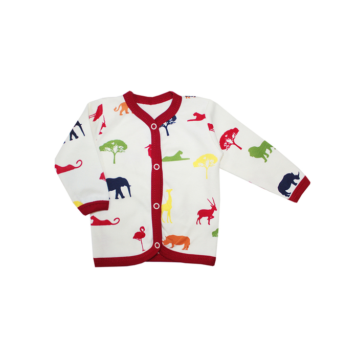 Кофточка детская "Африка", рост 62 см, цвет белый 7276