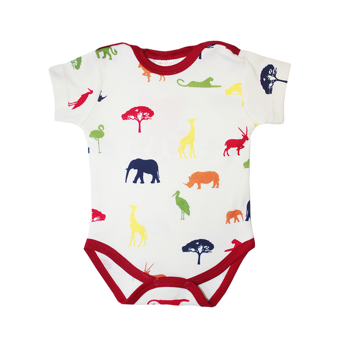 Боди детское "Африка", рост 56 см, цвет белый 9276