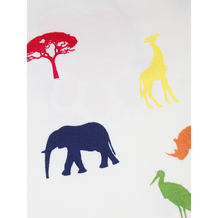 Чепчик детский "Африка", размер 48 см, цвет белый 8276