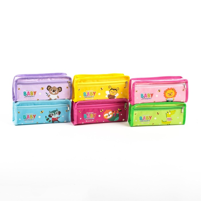 Пенал школьный на молнии 2отделения МИКС Игрушки