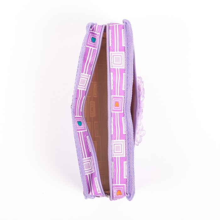 Пенал школьный на молнии 2 отделения МИКС Бабочка