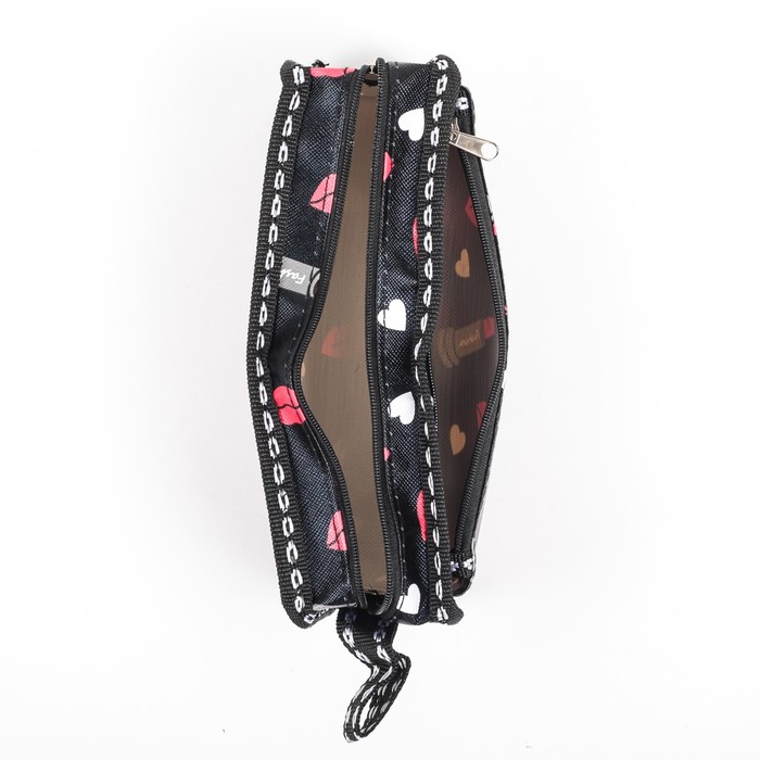 Пенал школьный на молнии 2 отделения МИКС Парфюм